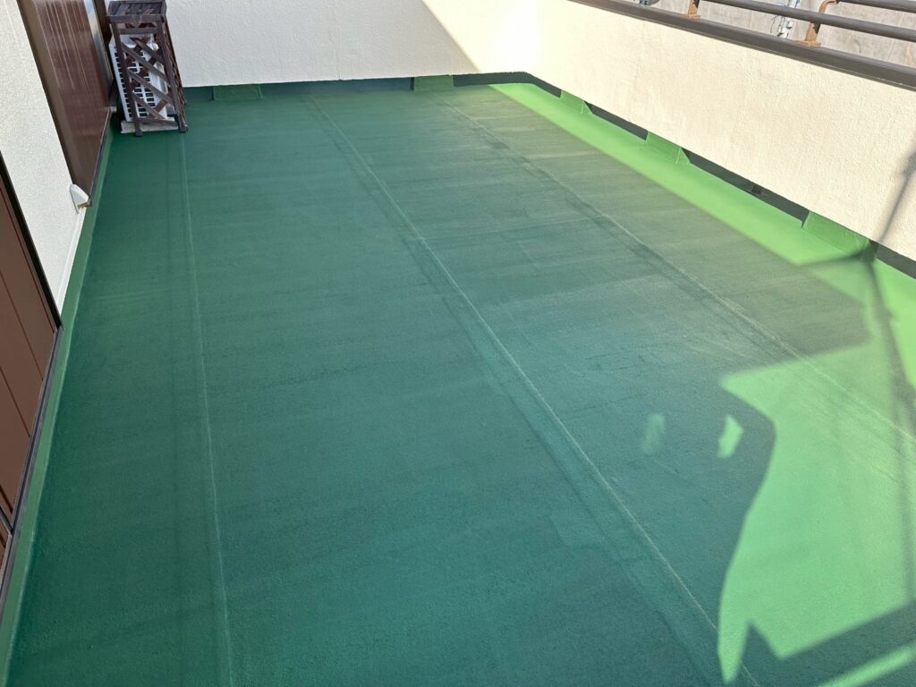 春日井市高座台にて防水工事〈屋上・バルコニーの密着ウレタン防水〉 施工後
